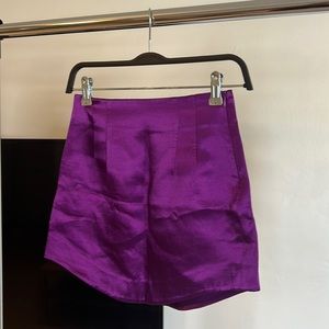 Zara Purple Satin Skirt - XS